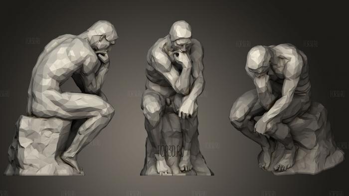 The Thinker stl model for CNC